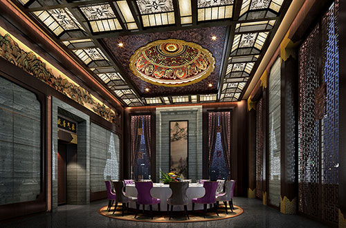 札达低调奢华的新中式酒店设计效果图